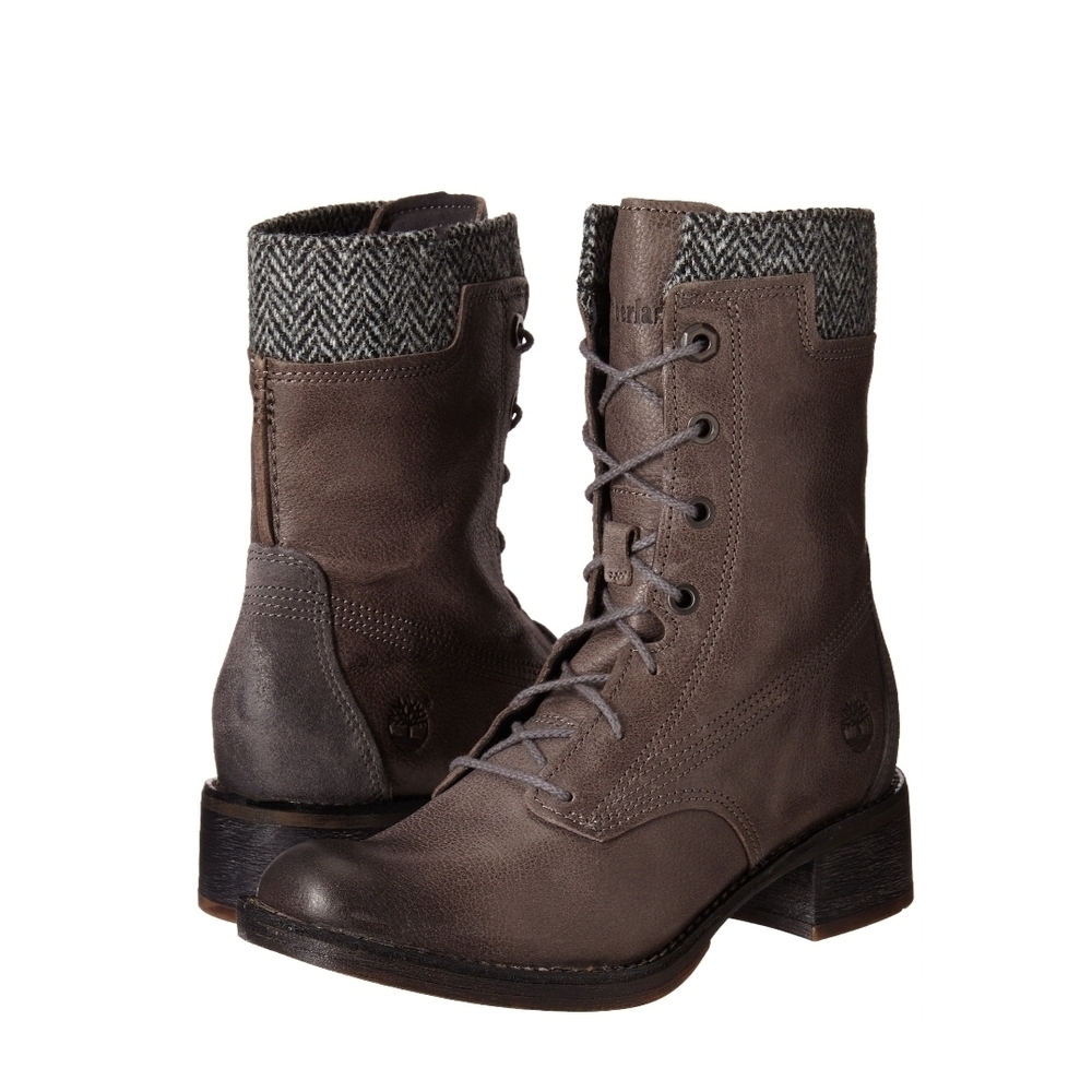 Timberland‎ Womens Whittemore Lace Up Harris Tweed Leather Boots Size 7.5
